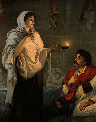 The Lady with the Lamp  ( (Henrietta Rae, 1891))